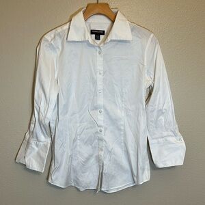 Kirkland Signature White Button Down Blouse